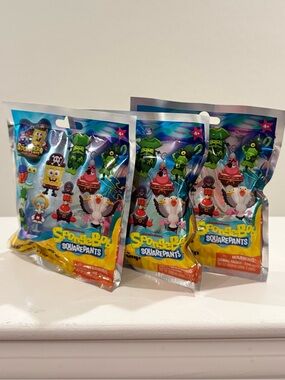 SPONGEBOB SquarePants Monogram Figure Bag Clip. Set of 3 .